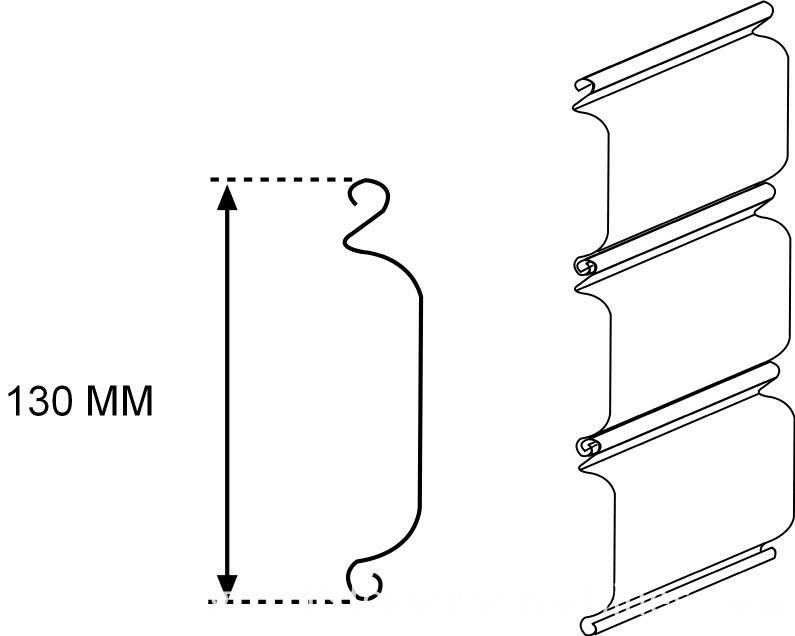 Προφίλ σχεδίασης πόρτας κλείστρου shutter door drawing profile